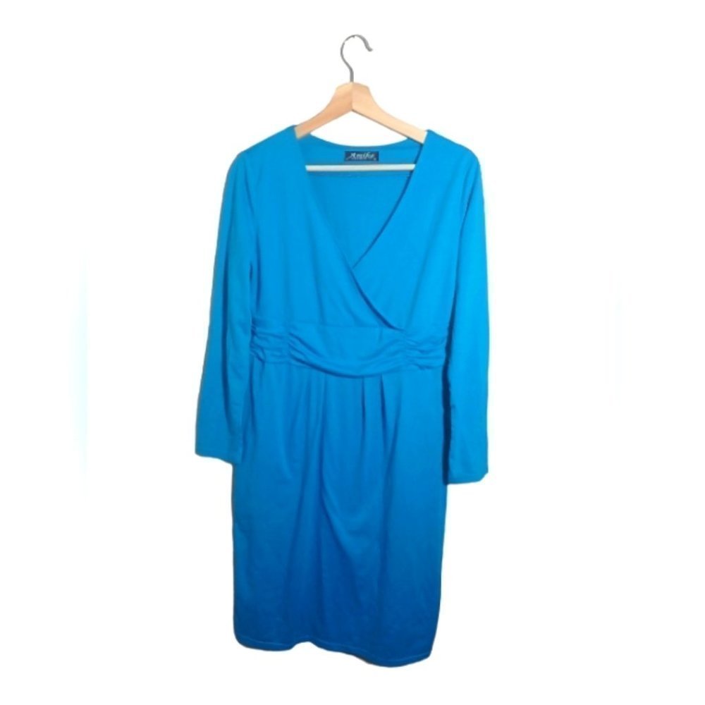 Amika light blue midi dress